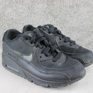 Nike Air Max 90 LTR Triple Black Youth Sneakers Size 2Y